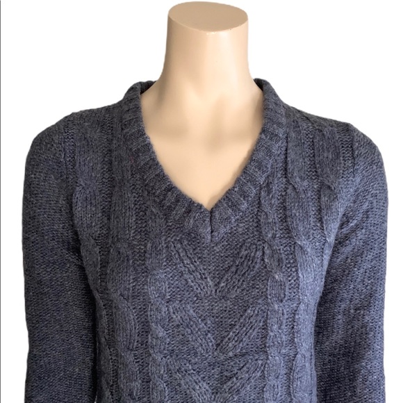3/$30 exgirlfriend Knitted Blue Sweater Size Large - Picture 2 of 9
